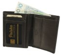 Portfel Męski Skórzany EL FORREST Skóra Bydlęca Duży Pionowy Bez Zapięcia Jedno Skrzydełko RFID 861 R 67 13,5 x 10 x 2,5 cm