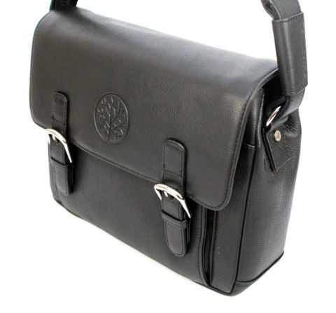 Ekskluzywna Torba Męska Skórzana BETLEWSKI Skóra Naturalna Średnia TBG-YM-205 CZARNY 30 x 26 x 9 [cm]