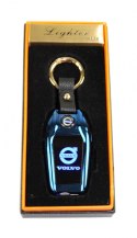 Elektryczna Zapalniczka Plazmowa USB Elegancka Z Kablem Mikro USB Latarka BRELOK Do Kluczyków Samochodowych VOLVO NIEBIESKA