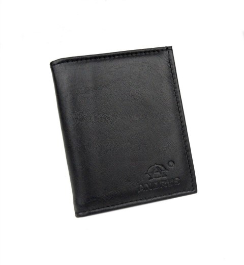 Etui Na Karty Dokumenty ANDRUS (PL) Małe 2 Wizytownik Pionowy Skóra Naturalna RIFD 10 x 9 [cm]