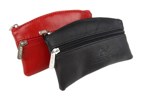 Kluczówka Średnia Dwa Zamki ANDRUS (PL) Skóra Naturalna 12 x 7 x 1 [cm]