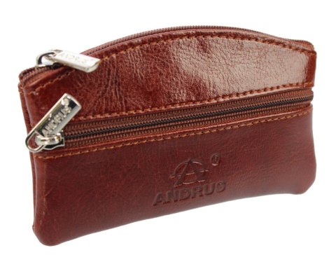 Kluczówka Średnia Dwa Zamki ANDRUS (PL) Skóra Naturalna 12 x 7 x 1 [cm]