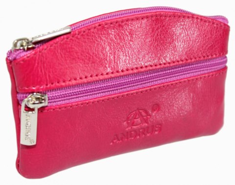 Kluczówka Średnia Dwa Zamki ANDRUS (PL) Skóra Naturalna 12 x 7 x 1 [cm]