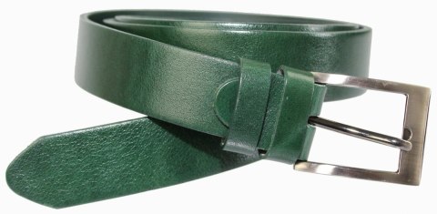 Pasek Skórzany Damski PAS-MAX (PL) Skóra Naturalna EXTRA Gładki 30 mm BUTELKOWA ZIELEŃ k111