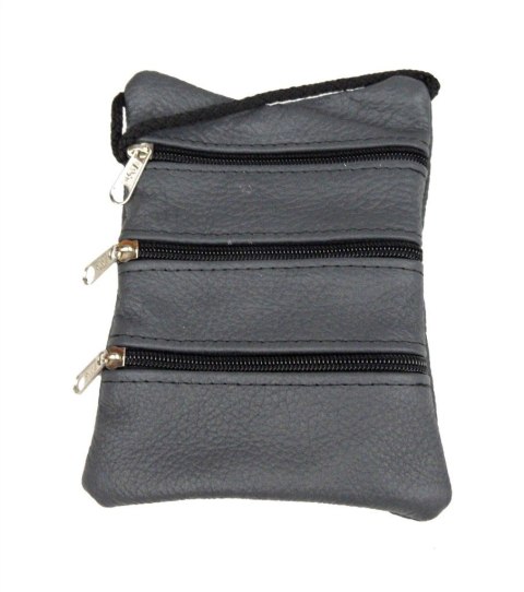 Paszportówka Skórzana 3 Zamki MAGRE (PL) Na Szyję 17 x 13 x 1.5 [cm]