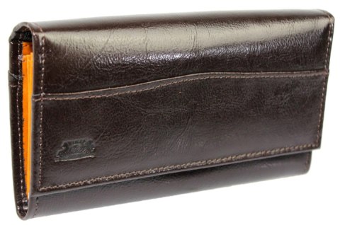 Portfel Damski ELKOR (PL) Długi 17cm Klamra Skóra Naturalna EL18 17 x 9 x 3,3 [cm]