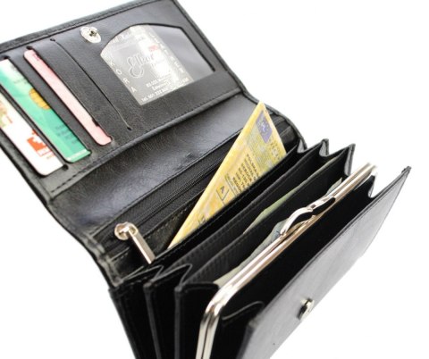 Portfel Damski ELKOR (PL) Długi Klamra Skóra Naturalna EL016B 17 x 9,5 x 2,5 [cm]