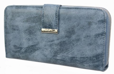 Portfel Damski Jennifer Jones Skóra Ekologiczna Tekstura Duży Max Z Suwakiem Piórnik JJ 11040-7 19,5 x 10,5 x 3 [cm]