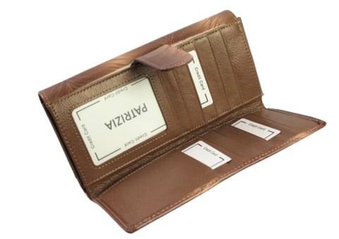 Portfel Damski PATRIZIA Skóra Licowa Długi MAX Z Suwakiem I Dodatkowym Organizerem IT-122 RFID 19,5 x 10 x 3,5 [cm]