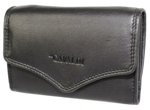 Portfel Damski Skórzany CAVALDI 205-NPC Czarny Skóra Licowa 13,5 x 9 x 4 [cm]