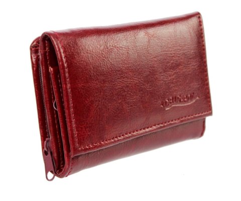 Portfel Damski Skórzany CRIS-POL (PL) Skóra Licowa 12 cm Suwak Na Zewnątrz P12 12 x 9 x 3,5 [cm]