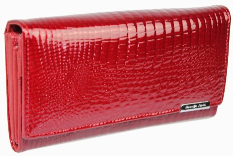 Portfel Damski Skórzany Lakierowany Jennifer Jones Długi Max Z Klamrą 5289-2 18,5 x 9,5 x 3 [cm]