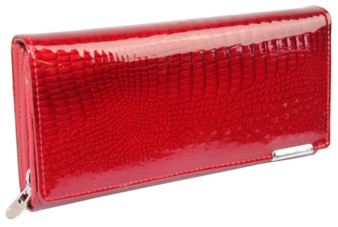 Portfel Damski Skórzany Lakierowany Jennifer Jones Długi Max Z Suwakiem 5288-2 18,5 x 9 [cm]