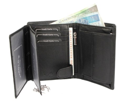 Portfel Męski HAROLDS Duży Pionowy Bez Zapięcia Skóra Naturalna W Pudełku RFID 5543 12,5 x 9 x 2 [cm]