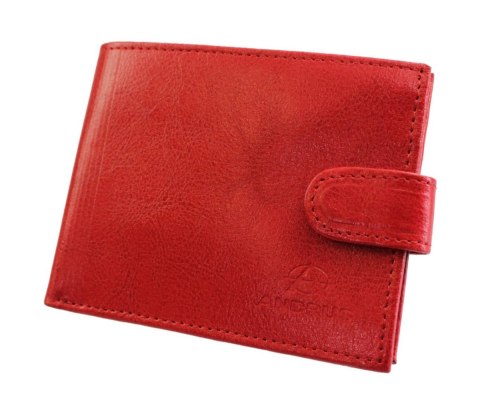 Portfel Męski Skórzany ANDRUS (PL) Skóra Licowa Duży Poziomy Z Zapięciem Jedno Skrzydełko Do Góry RIFD 13 x 10 x 2,5 [cm]