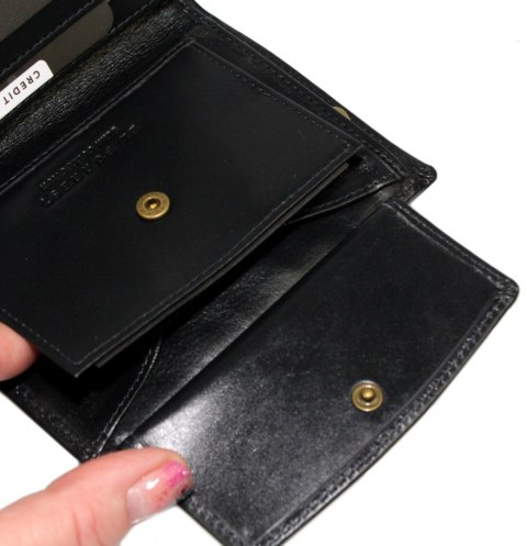 Portfel Męski Skórzany EL FORREST Skóra Bydlęca Duży Pionowy Bez Zapięcia Dwa Skrzydełka RFID CZARNY 896 301 13 x 10 x 3 [cm]