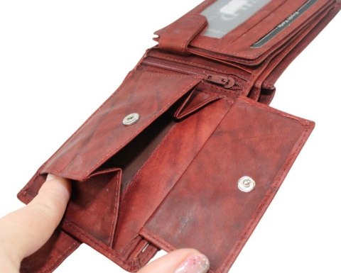 Portfel Męski Skórzany WILD Skóra Licowa Duży Poziomy Z Zapięciem 5678-1 12.5 x 10 x 2 [cm]