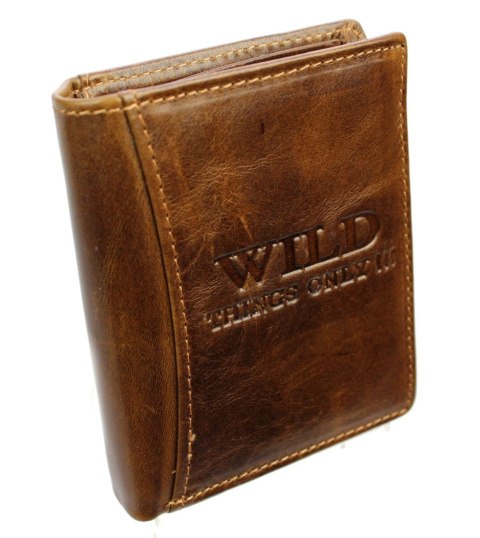 Portfel Męski Skórzany WILD Skóra Licowa Mały Pionowy Bez Zapięcia RFID 5505 10,5 x 9 x 2 [cm]
