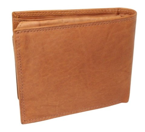Portfel Męski WILD Ze Skóry Naturalnej Bydlęcej 0172 JASNY BRĄZ 12,5 x 10,5 x 2 [cm]