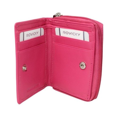 Portfel Skórzany Bułeczka Mini ROVICKY Skóra Licowa Suwak R-23-17-LFN 11 x 8 x 3 [cm]