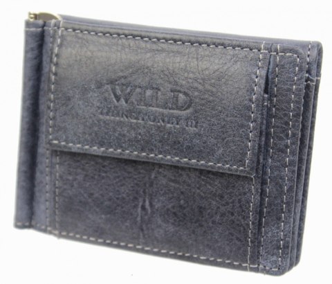 Portfel Skórzany WILD Skóra Licowa Mały Poziomy Kostka Z Banknotówką Bez Zapięcia WI5516 11 x 8 x 2 [cm]