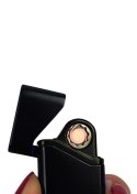 Praktyczna Elektryczna Zapalniczka USB Elegancka Z Kablem Mikro USB TURKUSOWO CZARNA