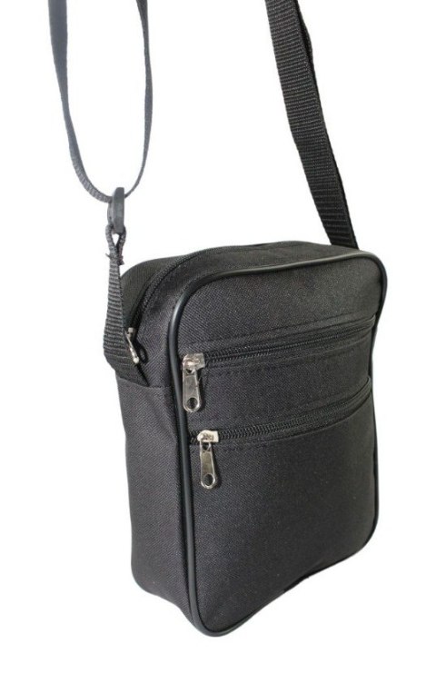 Torba Męska Średnia Pionowa Materiał Czarna Antoszczyk (PL) 21 x 17 x 5 [cm]