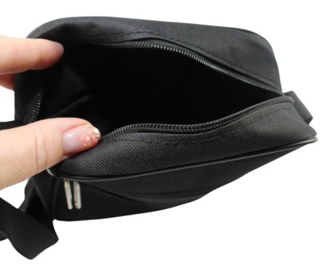 Torba Męska Średnia Pionowa Materiał Czarna Antoszczyk (PL) 21 x 17 x 5 [cm]