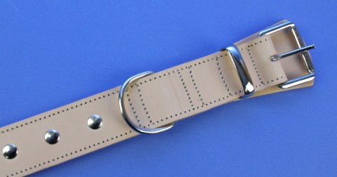 Solidna Obroża Dla Psa Jucht Ćwieki Skóra Naturalna 35 mm 49-60 [cm] WIREX (PL)