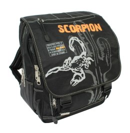 Solidny i Pojemny Plecak Bag Street 4030 SCORPION Czarny/Niebieski Tornister Szkolny