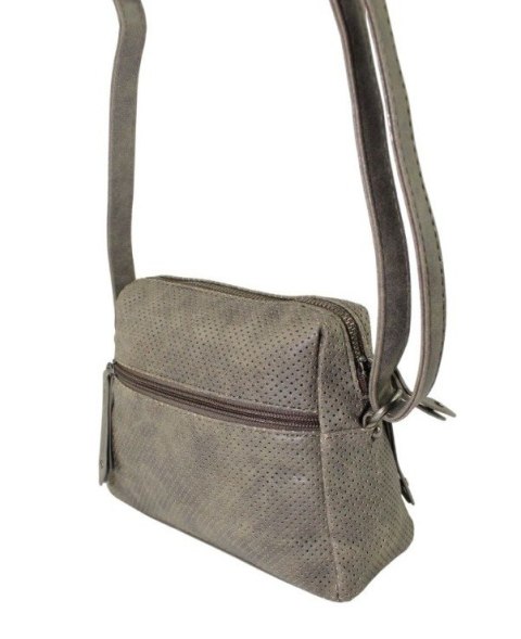 Stylowa Torebka Jennifer Jones Ze Skóry Włoskiej Ekologicznej 3454 SZARA 22 x 16 x 7 [cm]