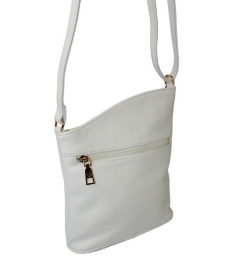 Torebka Skórzana Jennifer Jones Listonoszka Skóra Włoska JJ3107 BIAŁA 21 x 23 x 7 [cm]