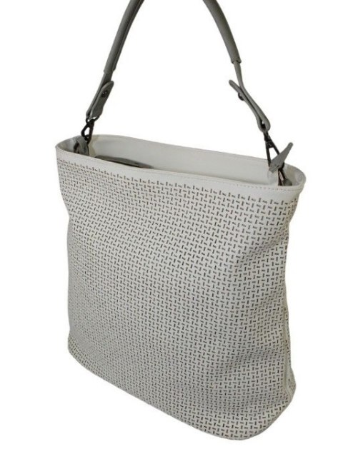 Torebka Skórzana Jennifer Jones Shopper Bag Skóra Włoska JJ3126 BIAŁA 40 x 34 x 18 [cm] 