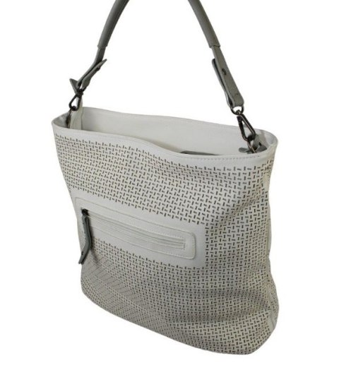 Torebka Skórzana Jennifer Jones Shopper Bag Skóra Włoska JJ3126 BIAŁA 40 x 34 x 18 [cm] 