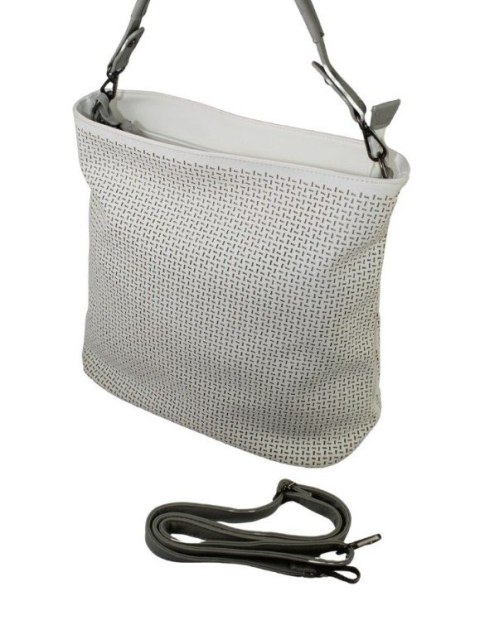 Torebka Skórzana Jennifer Jones Shopper Bag Skóra Włoska JJ3126 BIAŁA 40 x 34 x 18 [cm] 