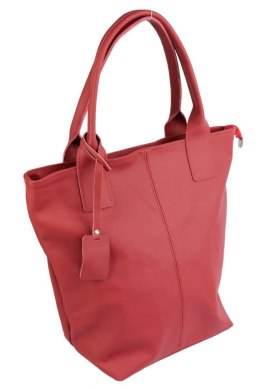 Torebka Skórzana MAGRE (PL) KLEOPATRA Shopper Bag Skóra Naturalna CZERWONA