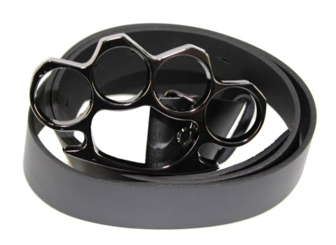 Klamra Do Paska Sprzączka Pełna Blaszka Z Bolczykiem 40 mm Metalowa Solidna KBOL40/54 " KASTET CZARNY"