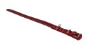 Solidna Obroża Dla Psa Czerwona z Białą Nitką Skóra Naturalna 25 mm 29/39 cm WIREX (PL)