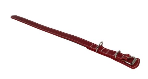 Solidna Obroża Dla Psa Czerwona z Białą Nitką Skóra Naturalna 25 mm 29/39 cm WIREX (PL) Solidna Obroża Dla Psa Czerwona z Białą Nitką Skóra Naturalna 25 mm 29/39 cm WIREX (PL)