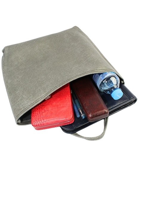 Torebka Na Zakupy Antoszczyk (PL) MARTA Ze Skóry Włoskiej Model Średni 36 x 37 x 8 [cm] CZARNY Matowy