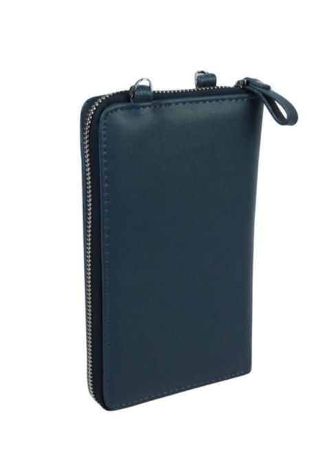 Damski Pionowy Portfel Na Pasku Jennifer Jones z Funkcją Torebki 1125-1 Portfelo-Torebka NIEBIESKI 19 x 12 x 6 [cm]