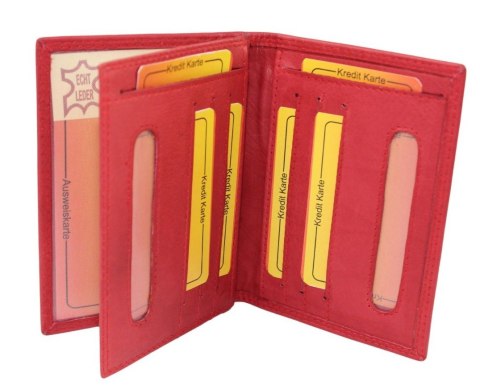 Etui Na Karty Dokumenty Money Maker Wizytownik Duży Pionowy Skóra Naturalna 12128B CZARNY 13 x 9,5 x 2 [cm]