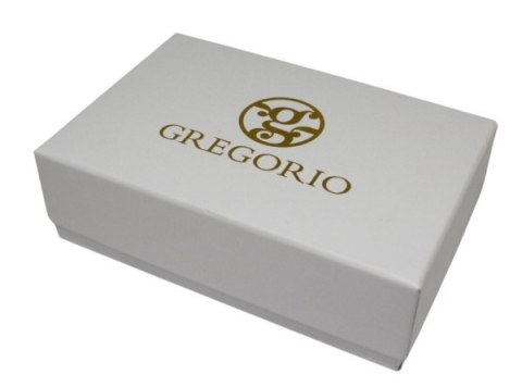 Portfel Damski Skóra Naturalna GREGORIO Z Suwakiem Piórnik RFID HL116 BEŻOWY 16 x 9,5 x 3 [cm]