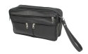 Saszetka Męska Skórzana Bardzo Duża GRETOS (PL) MAKO I Skóra Naturalna CZARNY 27 x 16 x 10 [cm]