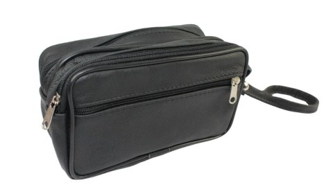 Saszetka Męska Skórzana Średnia GRETOS (PL) MAKO Skóra Naturalna Dwie Komory 20 x 11 x 9 [cm]