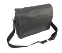 Skórzana Torba Na Ramię Pozioma GRETOS (PL) Listonoszka Z Klapką CZARNA 37 x 30 x 9 [cm]