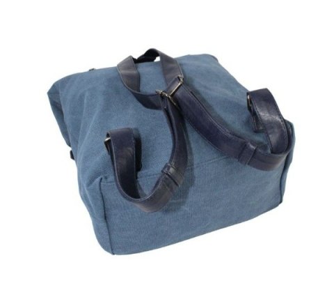 Stylowy i Elegancki Plecak Jennifer Jones JJ4567 Canvas NIEBIESKI 37  x 37 x 17 [cm]
