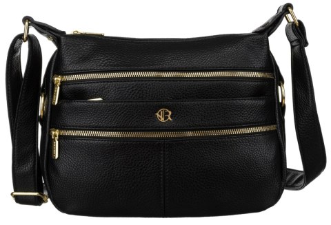 Torebka Z Ekologicznej Skóry Włoskiej Rovicky (PL) R-KP-12-A19- 0125 CZARNA  31 x 21 x 12 [cm]