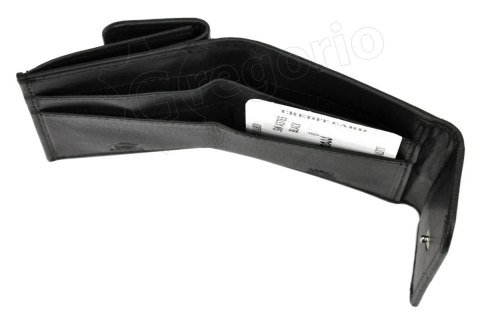 Portfel Skórzany ALBATROSS(PL) Skóra Licowa Mały Kostka Bez Zapięcia 3765 CZARNY RFID 8,5 x 7,5 x 2 [cm]