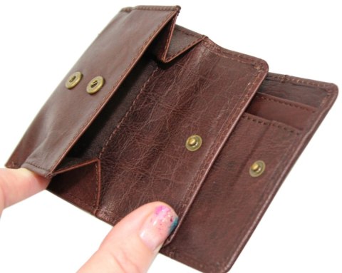 Portfelik Uniwersalny Mała Sakieweczka Skórzana Peterson MARS Skóra Naturalna RFID RD-GC02 FIOLETOWY 10 x 7 x 2 [cm]